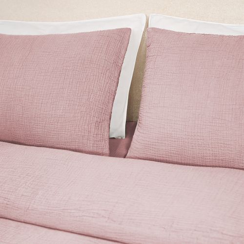 Draps Housse 160x200cm - Peach Blush - Gaze De Coton