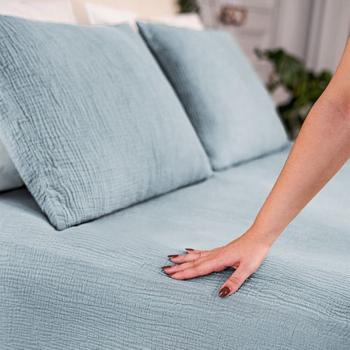 Taies D'oreillers 50x70cm - Dusty Blue - Gaze De Coton
