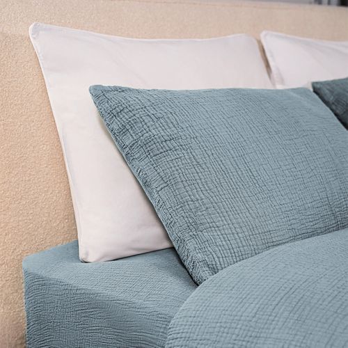 Draps Housse 180x200cm - Dusty Blue - Gaze De Coton