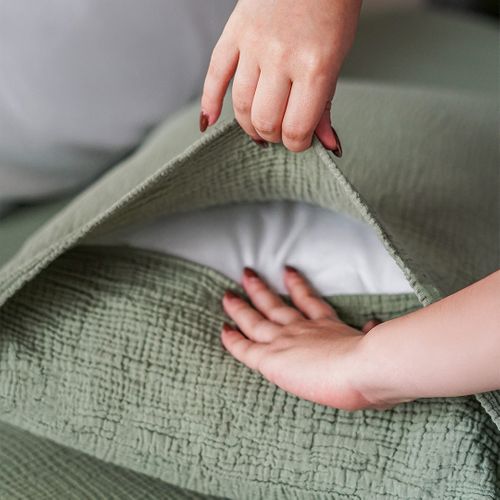 Taies D'oreillers 65x65cm - Watercress - Gaze De Coton