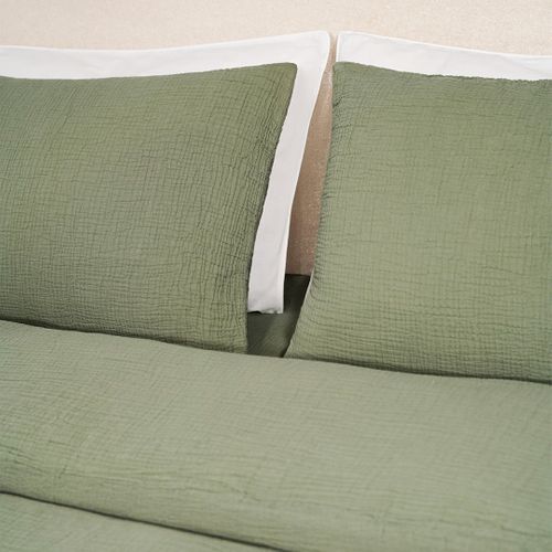 Taies D'oreillers 50x70cm - Watercress - Gaze De Coton