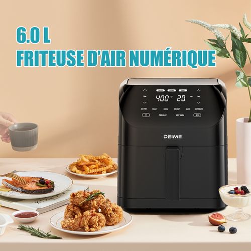 Friteuse Sans Huile 3 L 1300 W Écran Tactile – Noir