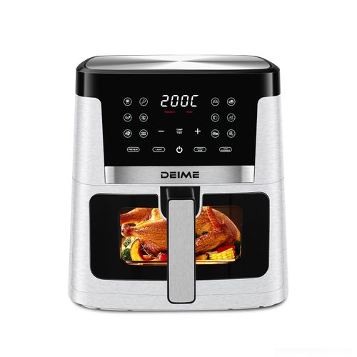 Airfryer 7 L 1800 W 12 Programmes Avec Vitre De Cuisson – Rouge Métallisé