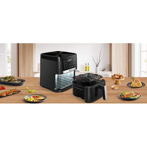 Airfryer 7 L 1800 W 12 Programmes Avec Vitre De Cuisson – Noir Métallisé