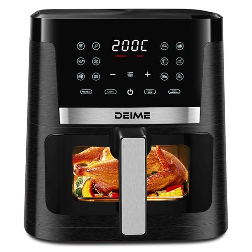 Airfryer 7 L 1800 W 12 Programmes Avec Vitre De Cuisson – Noir Métallisé