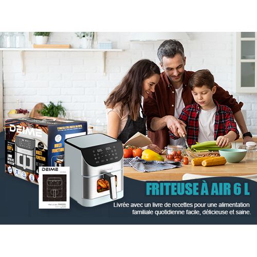 Airfryer 6 L 1500 W 10 Programmes Avec Fenêtre De Cuisson – Inox