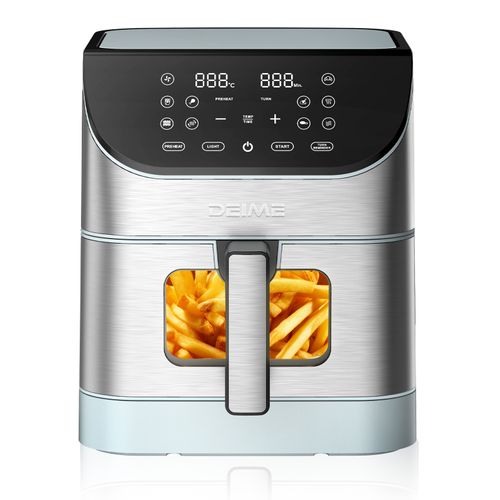 Airfryer 6 L 1500 W 10 Programmes Avec Fenêtre De Cuisson – Inox