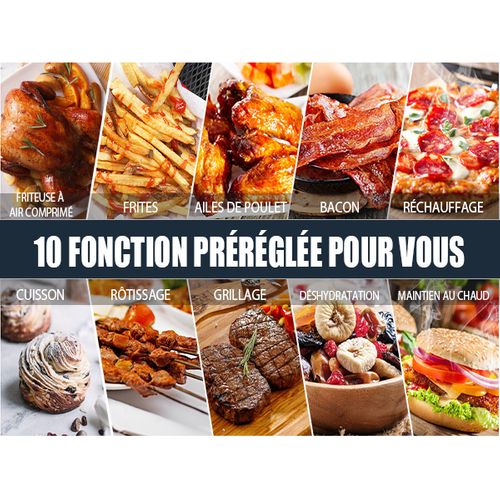 Airfryer 6 L 1500 W 10 Programmes Avec Fenêtre De Cuisson – Inox