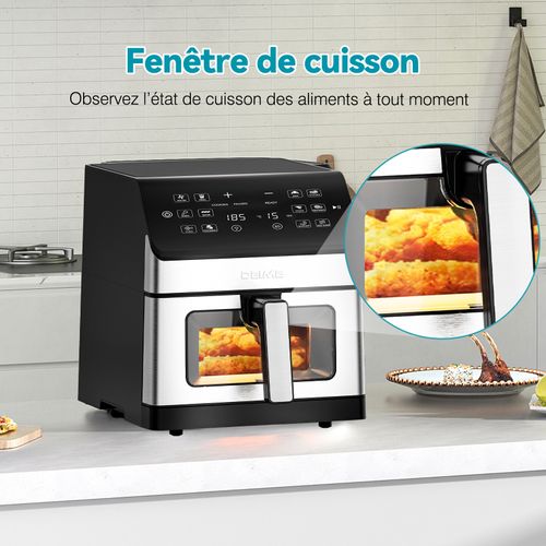 Friteuse Sans Huile 6 L 1700 W 12 Programmes Écran Digital – Noir