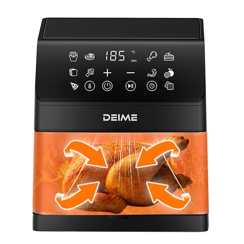 Friteuse Sans Huile 6 L 1700 W 12 Programmes Écran Digital – Noir