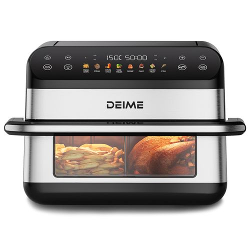 Friteuse Sans Huile 10 L 2400 W Double Bac Avec Fenêtre De Cuisson – Inoxx