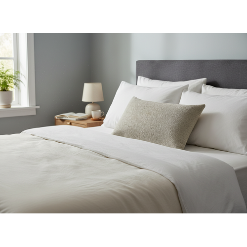 Oreiller Ergonomique – Mémoire Intelligente | Housse en Lin Naturel | Multi-Perforé & Thermosensible