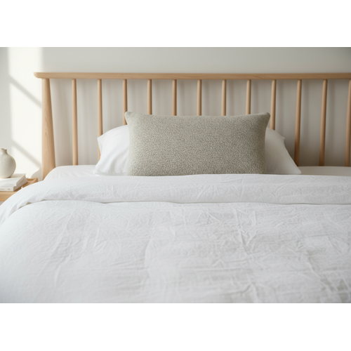 Oreiller Ergonomique – Mémoire Intelligente | Housse en Lin Naturel | Multi-Perforé & Thermosensible