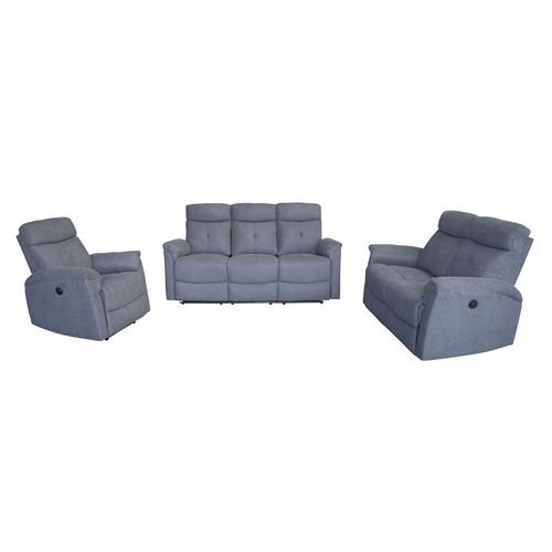 Canapé 3 Places Relax Électrique Gris Lucas