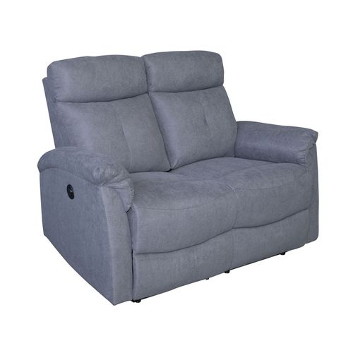 Canapé 2 Places Relax Électrique Gris Lucas