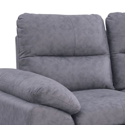 Canapé 2 Places Soan Simili Gris Foncé