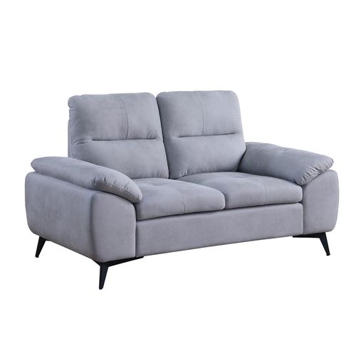 Canapé 2 Places Soan Simili Gris Clair