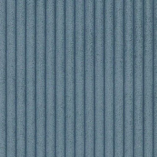 Canapé D'angle Mini Isla Droit Velours Côtelé Bleu