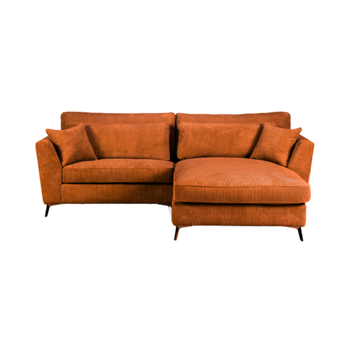 Canapé D'angle Mini Isla Droit Velours Côtelé Ambre