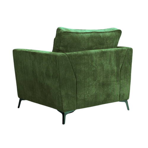 Fauteuil Isla Velours Côtelé Vert