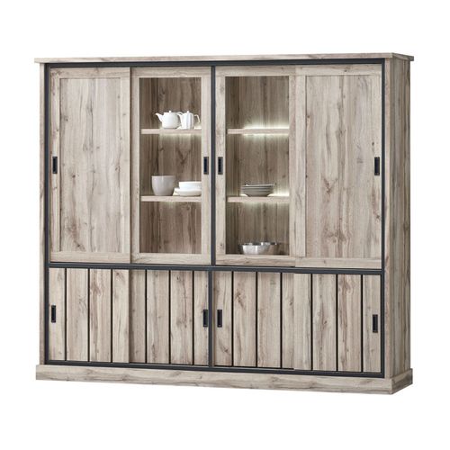 Vaisselier Grand Modèle Lena 6+2 Portes LED