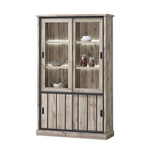 Vitrine Lena 2+2 Portes Coulissantes LED