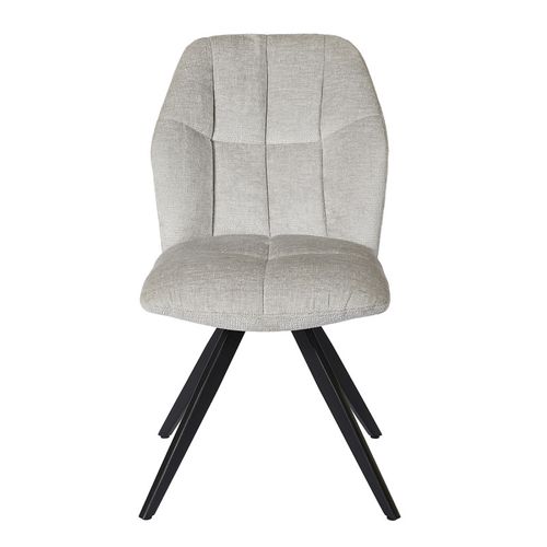 Chaise St2319 Gris Clair Pieds Métal Noir