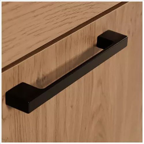 Vitrine 2+2 Portes Arrondis Noir/naturel