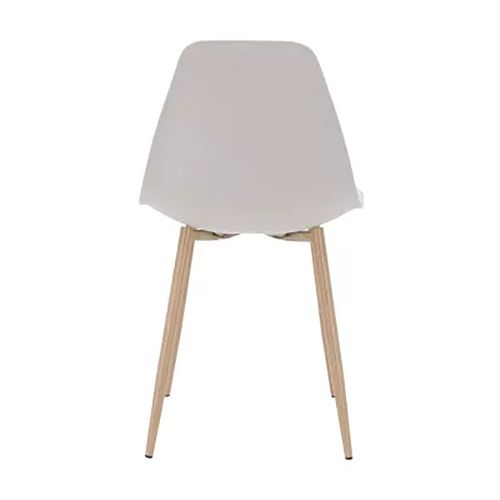 Chaise Pp Taupe Pieds Métal Effet Bois