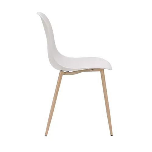Chaise Pp Taupe Pieds Métal Effet Bois