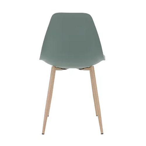 Chaise Pp Vert Pieds Métal Effet Bois
