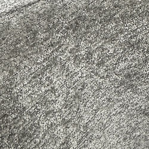 Chaise Tissu Chenille Gris Pieds Bois Noir