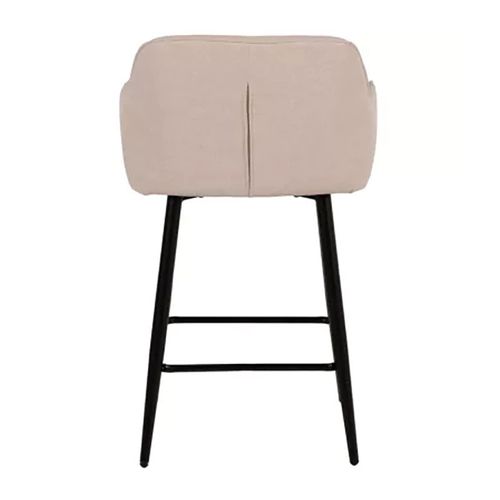 Tabouret De Bar Avec Accoudoirs Tissu Beige