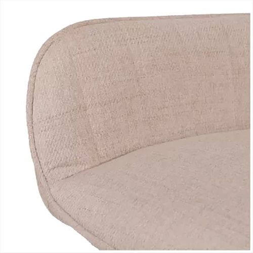 Tabouret De Bar Avec Accoudoirs Tissu Beige