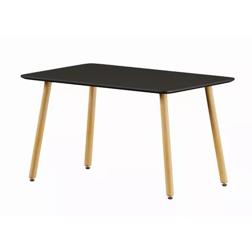 Table à Manger 120 X 80 Cm Plateau Noir