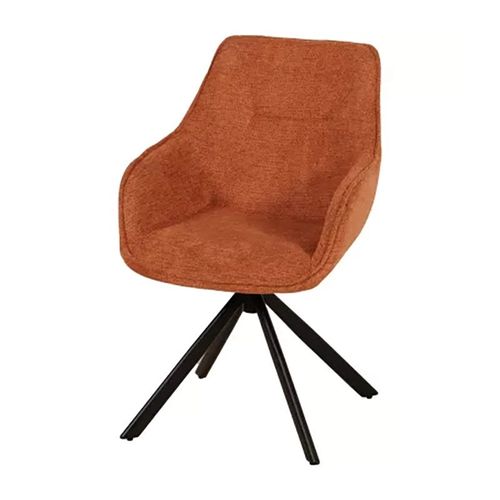 Chaise Pivotante 360° Terracotta Pieds Métal