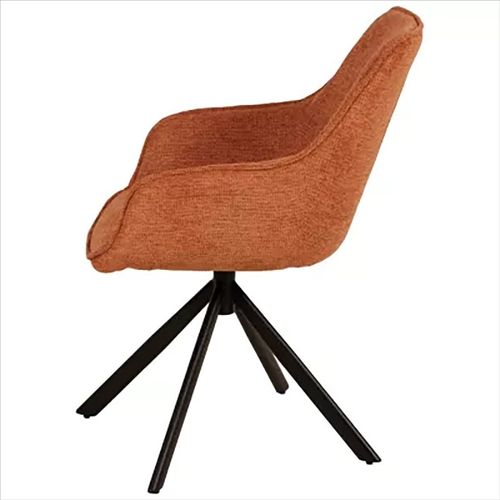 Chaise Pivotante 360° Terracotta Pieds Métal