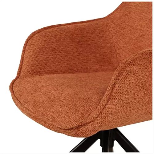 Chaise Pivotante 360° Terracotta Pieds Métal