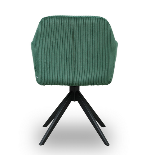 Chaise Pivotante Velours Côtelé Vert Thélyo
