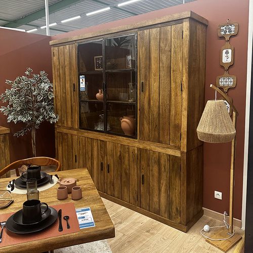 Vaisselier 6+2 Portes Manguier Massif Ruv