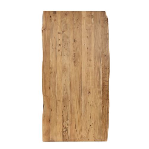 Table à Manger 220 X 110 Cm Olivia Acacia Pied Métal