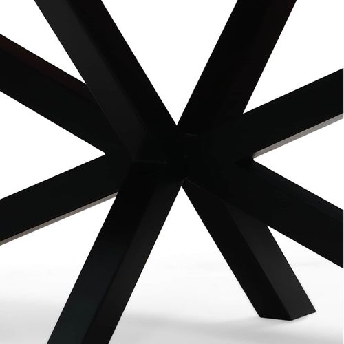 Table à Manger 220 X 110 Cm Olivia Acacia Pied Métal