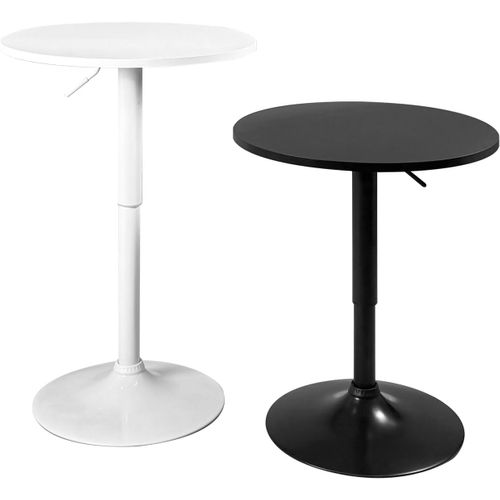 Table De Bar Haute Ø60 Cm – Mange Debout Hauteur Réglable Et Pivotant Seti (noir-intégral)