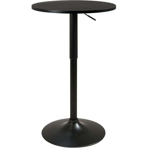 Table De Bar Haute Ø60 Cm – Mange Debout Hauteur Réglable Et Pivotant Seti (noir-intégral)
