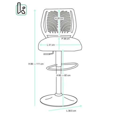 Lot 2 Chaises De Bar Coussin Simili, Pivotant Hauteur Réglable Sawa (blanc Gris)
