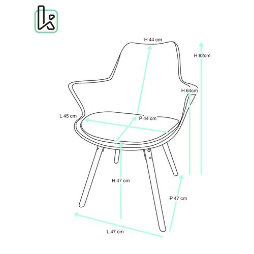 Lot 2 Chaises Scandinaves Accoudoirs Pieds Bois Clair Coussin Simili Moti (noir Marron)
