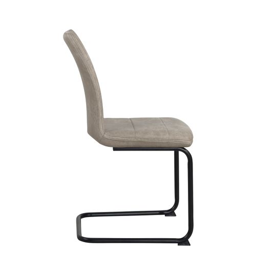 Lot 2 Chaises De Salon Salle à Manger Rétro Vintage Rembourrée Pieds Métal Siam (beige)