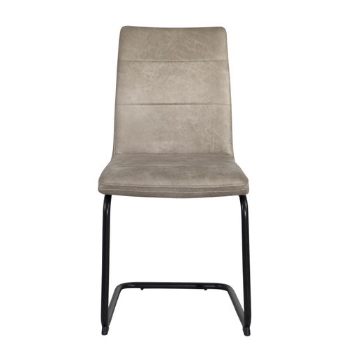 Lot 2 Chaises De Salon Salle à Manger Rétro Vintage Rembourrée Pieds Métal Siam (beige)