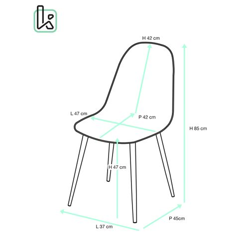 Lot De 4 Chaises Transparentes Design Cuisine Pieds En Métal Bois Clair Nova