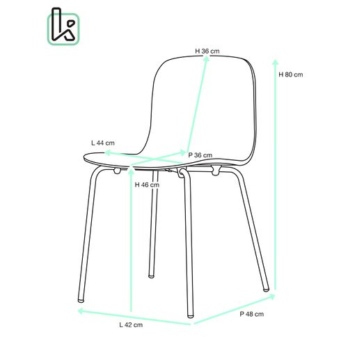 Lot 4 Chaises De Cuisine Design Retro Siège Bois Pieds Chrome Rio (bois Foncé)